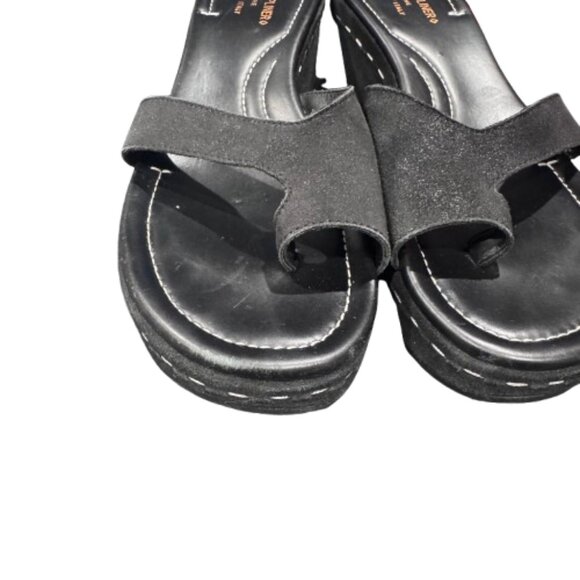 Donald J. Pliner Toe Black Y2K Whimsigoth Wedge Platform Salya Sandals (SZ 10 M) - Picture 3 of 13